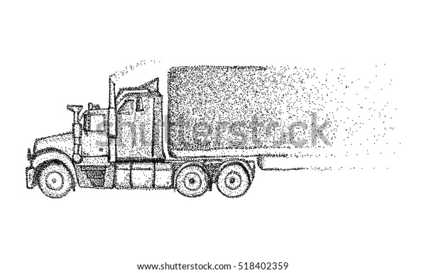 vector - truck -\
isolated on background