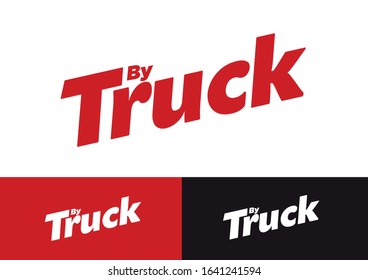 Vector Truck logo. Design template for Truck Company Transportation. Trucking Brand Identity