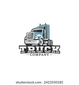 Vector truck logo design template