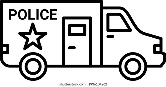 Vector Truck Outline Icon Design
