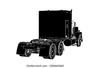 vector truck silhouette