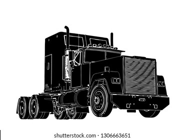 vector truck silhouette