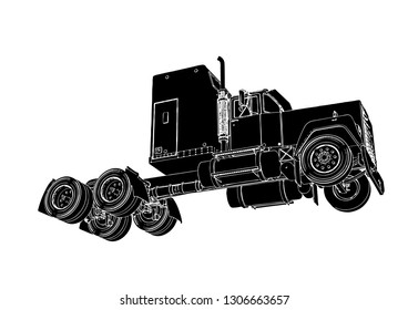 vector truck silhouette