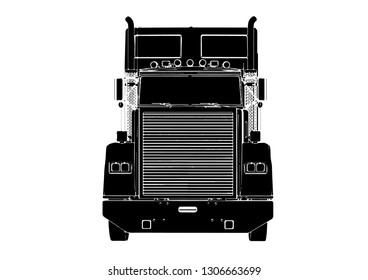 vector truck silhouette