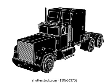 vector truck silhouette