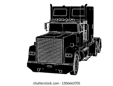 vector truck silhouette