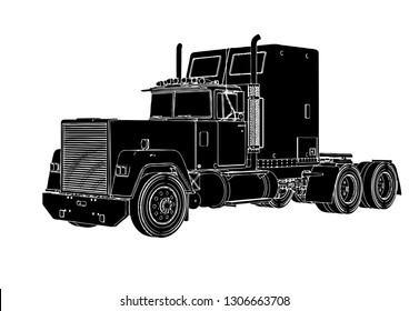 vector truck silhouette