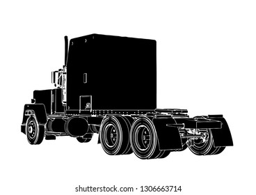 vector truck silhouette