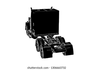 vector truck silhouette