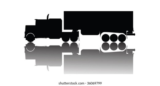 Vector truck silhouette