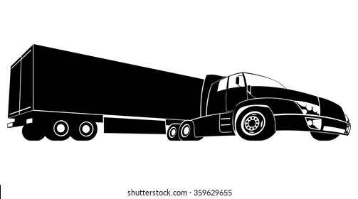 Vector truck silhouette logo