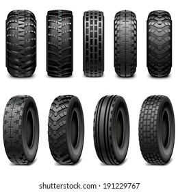 Vector Truck and Tractor Tires