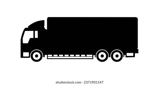 Vector TRUCK transport logo on white background.