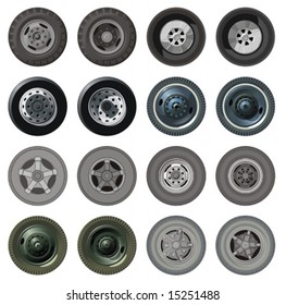 Vector truck wheels set