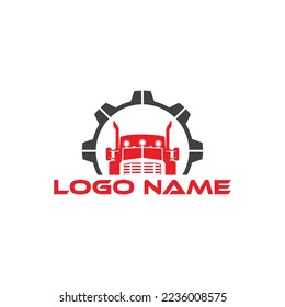 Vector trucking company logo template