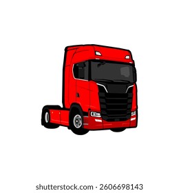 vector trucking semi truck illustration