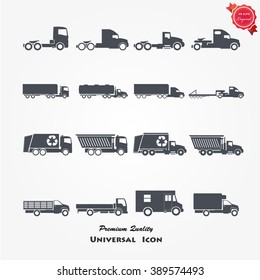 Vector Trucks icons set