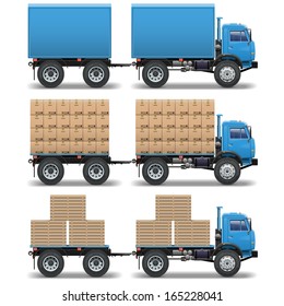Vector trucks with trailers