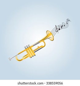 Vector Trumpet isolated 