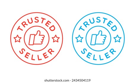 Vector Trusted Seller Badge Label