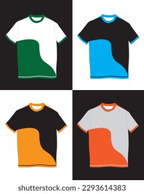 vector t-shirt with 4 color