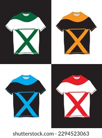 vector t-shirt with 4 color