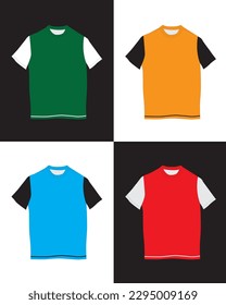 vector t-shirt with 4 color