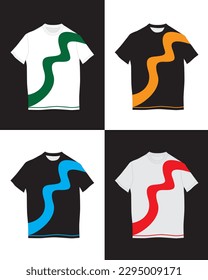 vector t-shirt with 4 color