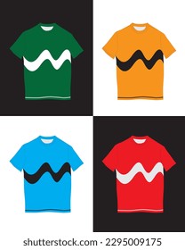 vector t-shirt with 4 color
