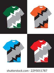 vector t-shirt with 4 color