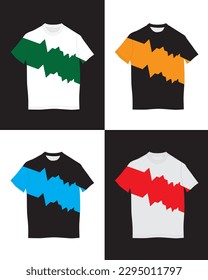 vector t-shirt with 4 color