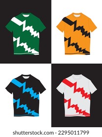 vector t-shirt with 4 color
