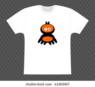 Vector. T-shirt. Alien