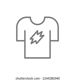 Vector t-shirt, clothing line icon. Symbol and sign illustration design. Isolated on white background