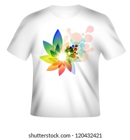 Vector t-shirt design with abstract art