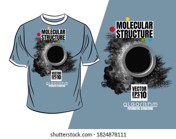Vector T-shirt design with abstract technology concept