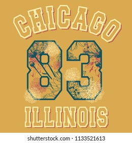 Vector T-shirt design for Chicago, IL