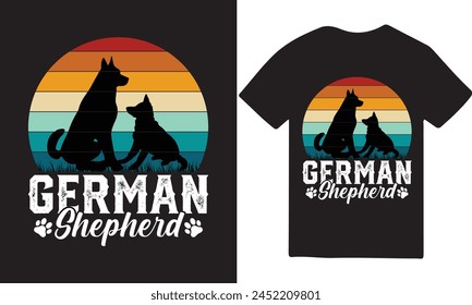 Vector tshirt design ,  Dog t shirt, German Shepherd T Shirt, Creative tshirt design, German shepherd, new shirt design, German t shirt, unique tshirt design, 