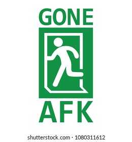 Vector T-shirt design for gamers with word "AFK". It is the abbreviation of "Away from keyword".