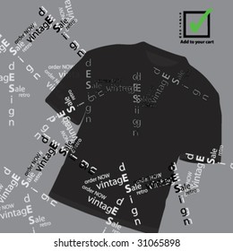 Vector t-shirt design gray