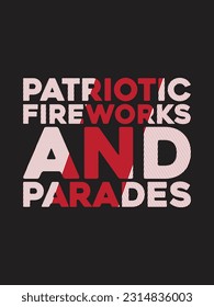 Diseño de camisetas vectoras. Diseño de camisetas del vector de tipografía del Día de la Independencia.