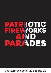 Vector T-shirt design. Independence Day Typography Vector T-shirt design.