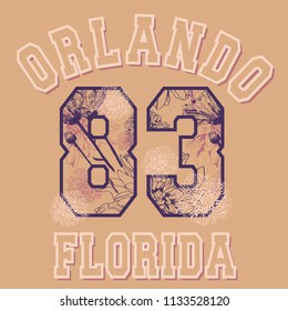 Vector t-shirt design for Orlando, FL