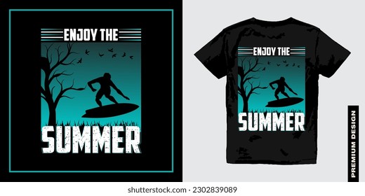 Vector t-shirt design of summer retro vintage illustration.