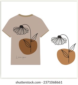 vector t-shirt design wild floral design elements flower herbs illustration