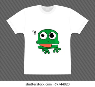Vector. T-shirt little frog