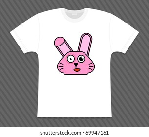 Vector. T-shirt little rabbit #2