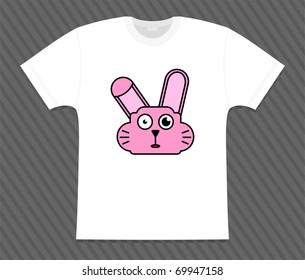 Vector. T-shirt little rabbit #3