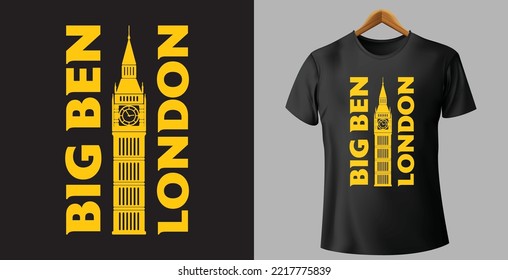 Vector t-shirt with london print design
