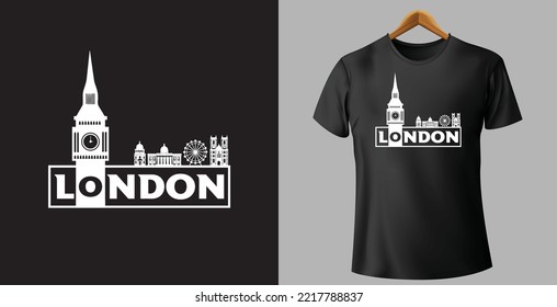 Vector t-shirt with london print design